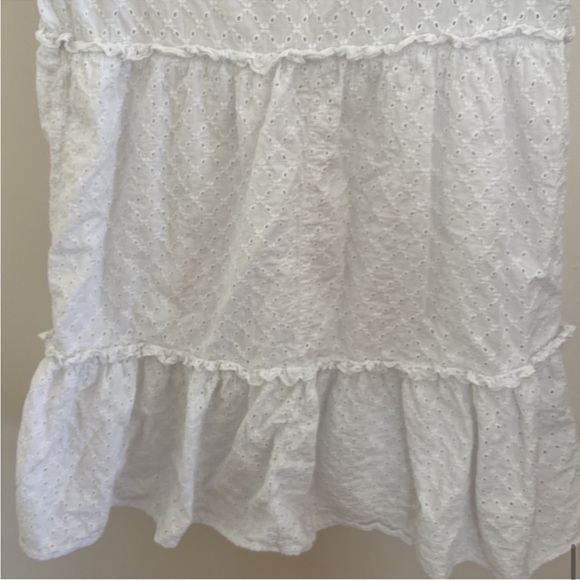 Zara White Eyelet Embroidered Dress Summer Size Large L - Picture 11 of 11
